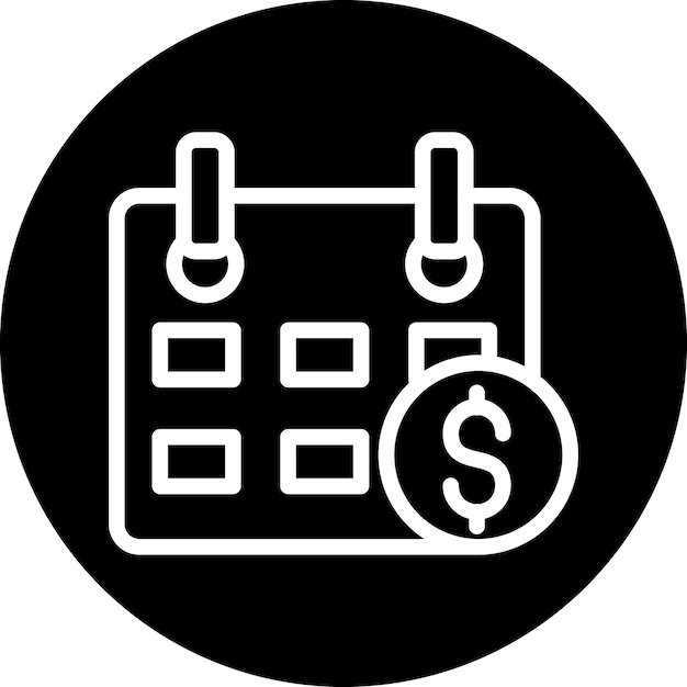 Estilo del icono del día de pago