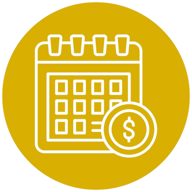 Estilo del icono del día de pago