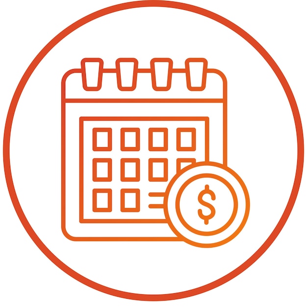 Estilo del icono del día de pago