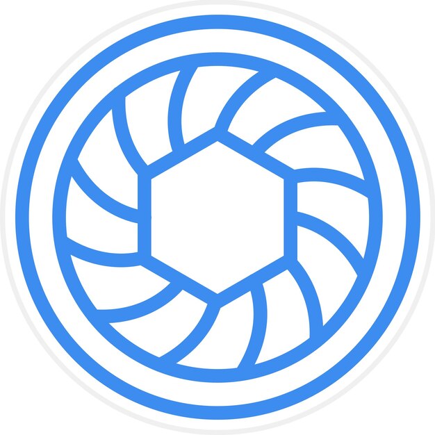 Estilo del icono del diafragma de diseño vectorial