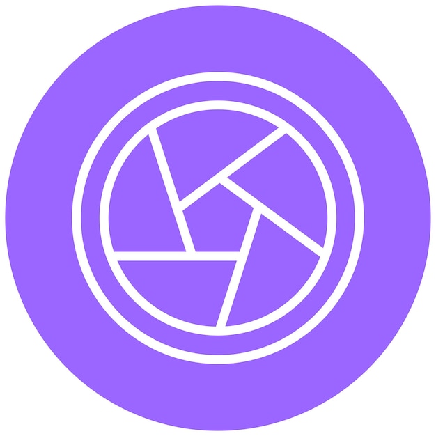 Estilo del icono del diafragma de diseño vectorial