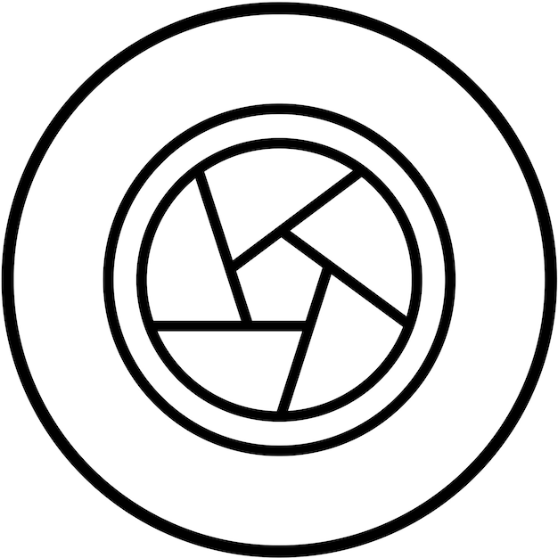 Estilo del icono del diafragma de diseño vectorial