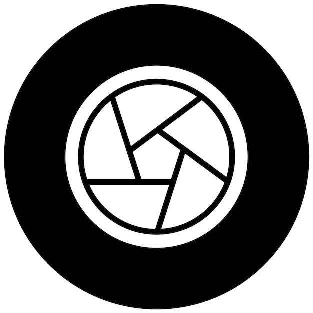Estilo del icono del diafragma de diseño vectorial