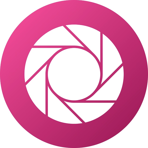 Estilo del icono del diafragma de diseño vectorial