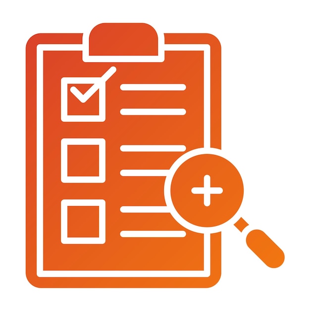 Estilo del icono de diagnóstico de diseño vectorial
