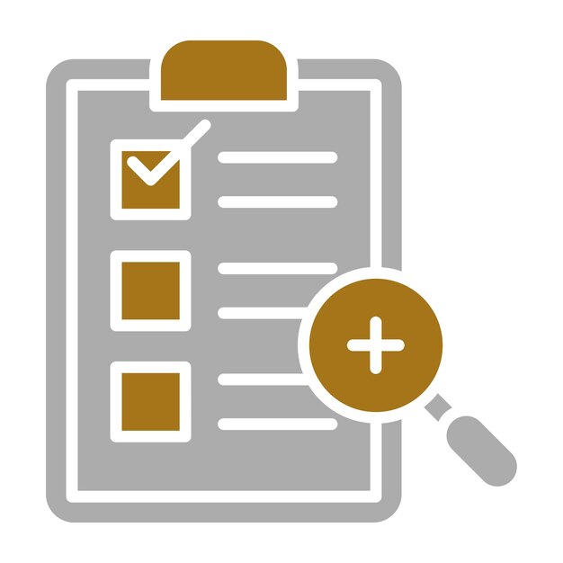 Estilo del icono de diagnóstico de diseño vectorial