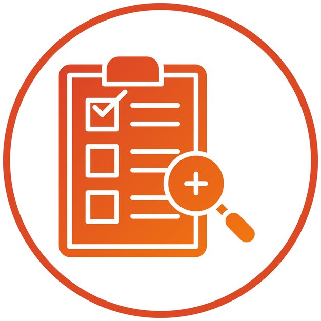 Estilo del icono de diagnóstico de diseño vectorial