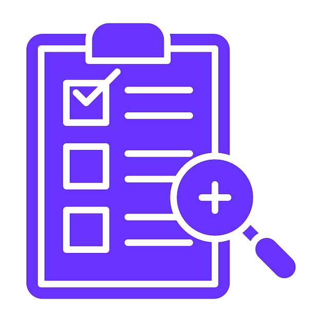 Estilo del icono de diagnóstico de diseño vectorial