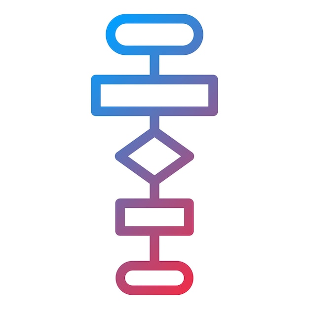 Estilo del icono del diagrama de flujo de diseño vectorial