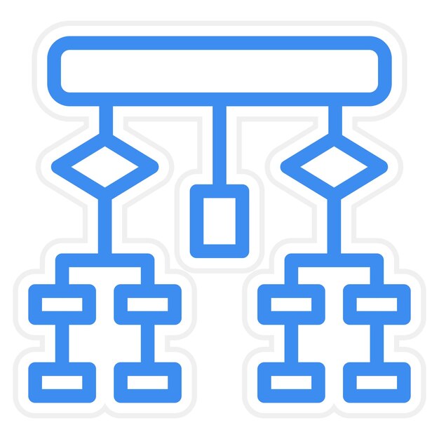 Estilo del icono del diagrama de flujo de diseño vectorial