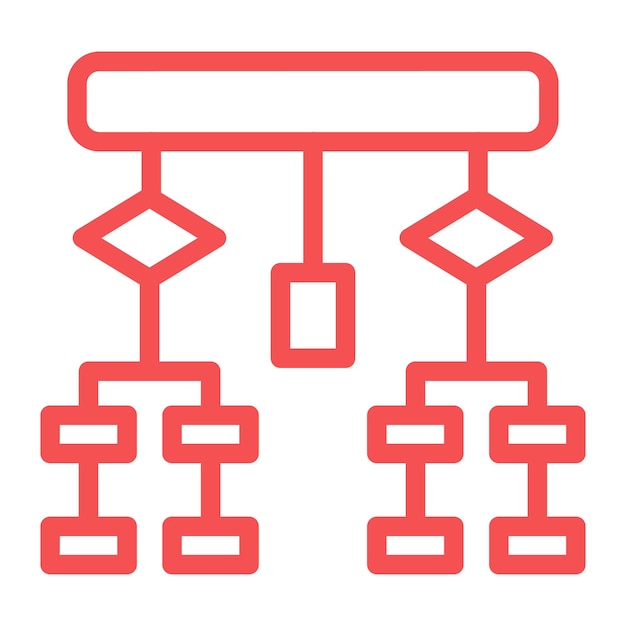 Estilo del icono del diagrama de flujo de diseño vectorial