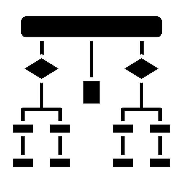 Estilo del icono del diagrama de flujo de diseño vectorial