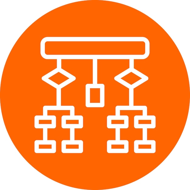 Estilo del icono del diagrama de flujo de diseño vectorial