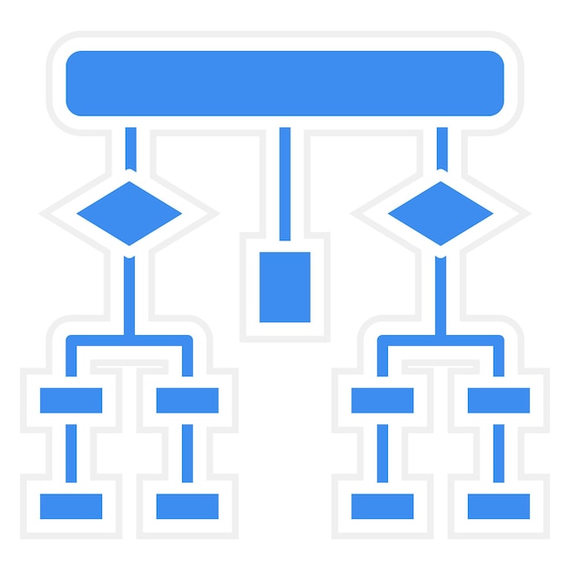 Estilo del icono del diagrama de flujo de diseño vectorial