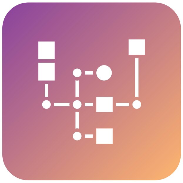 Estilo del icono del diagrama de flujo de diseño vectorial