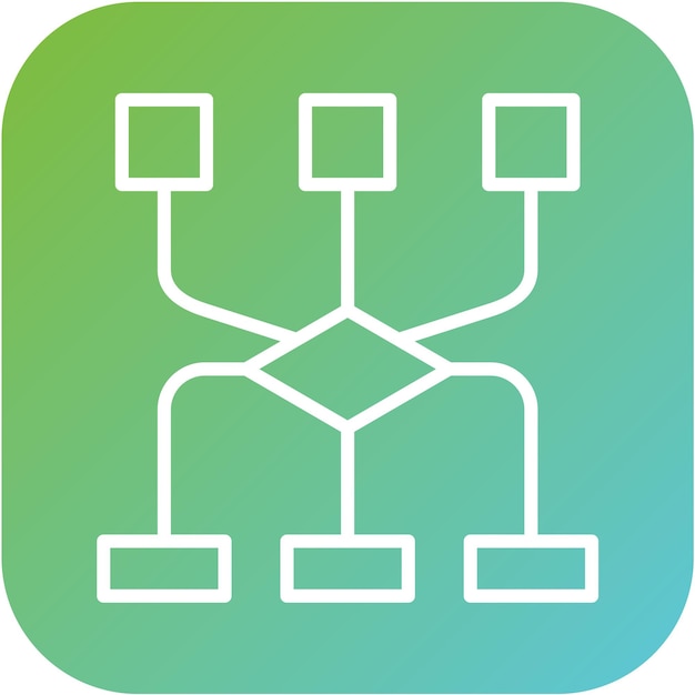 Estilo del icono del diagrama de flujo de diseño vectorial