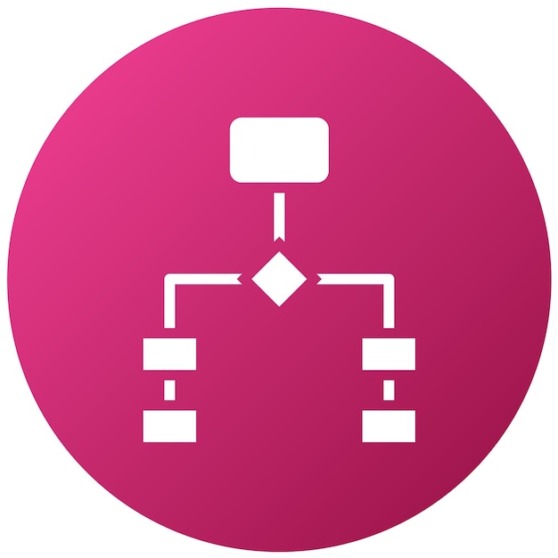 Estilo del icono del diagrama de flujo de diseño vectorial