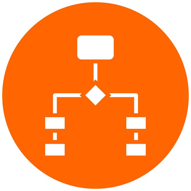 Estilo del icono del diagrama de flujo de diseño vectorial