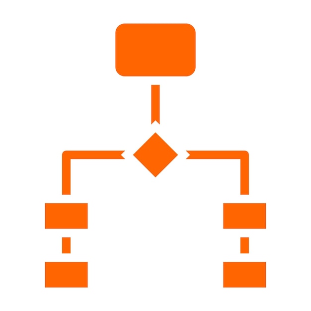 Estilo del icono del diagrama de flujo de diseño vectorial