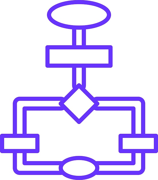 Estilo del icono del diagrama de flujo de diseño vectorial