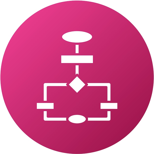 Estilo del icono del diagrama de flujo de diseño vectorial