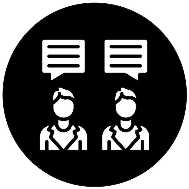Estilo del icono del diálogo de diseño vectorial