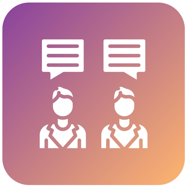 Estilo del icono del diálogo de diseño vectorial
