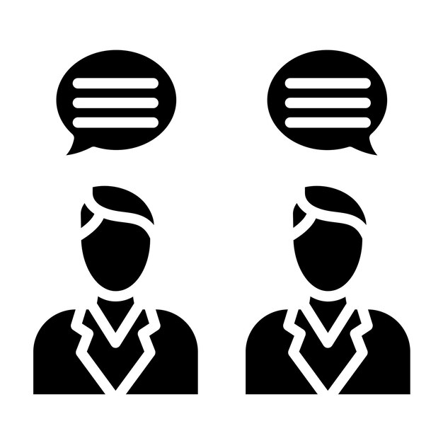 Estilo del icono del diálogo de diseño vectorial