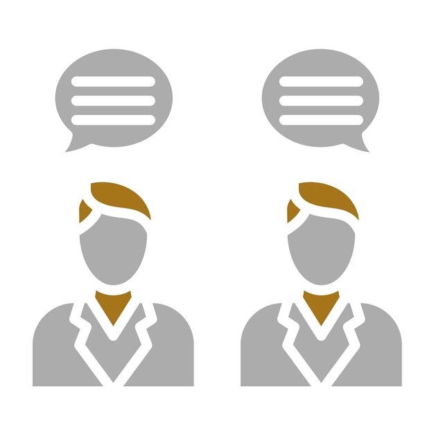 Estilo del icono del diálogo de diseño vectorial