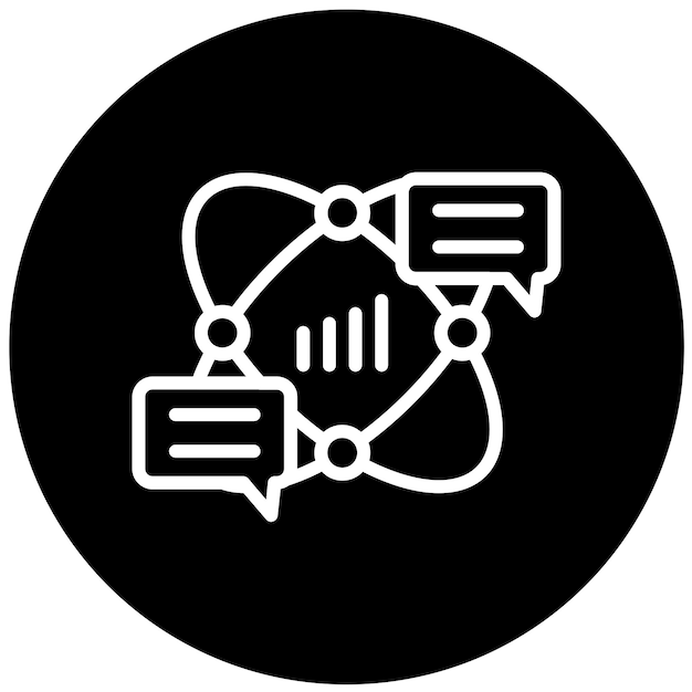 Estilo del icono de diálogo del servicio de diseño vectorial