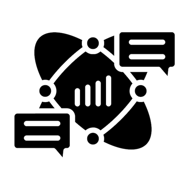 Estilo del icono de diálogo del servicio de diseño vectorial