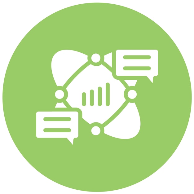 Estilo del icono de diálogo del servicio de diseño vectorial