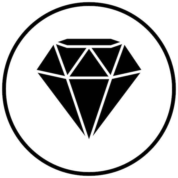 Vector estilo del icono de diamante