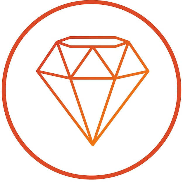 Estilo del icono de diamante
