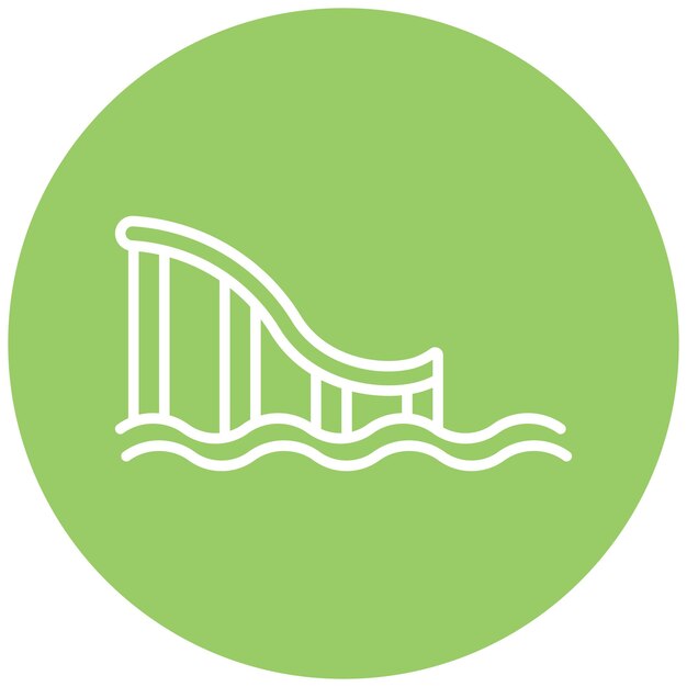 Estilo del icono de la diapositiva de agua