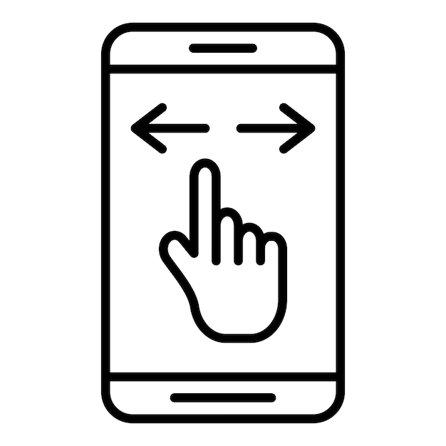 Estilo del icono de la diapositiva de diseño vectorial