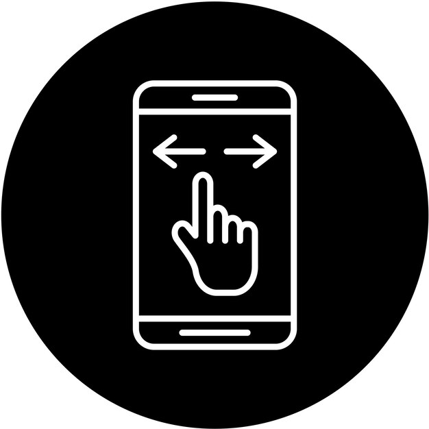 Estilo del icono de la diapositiva de diseño vectorial