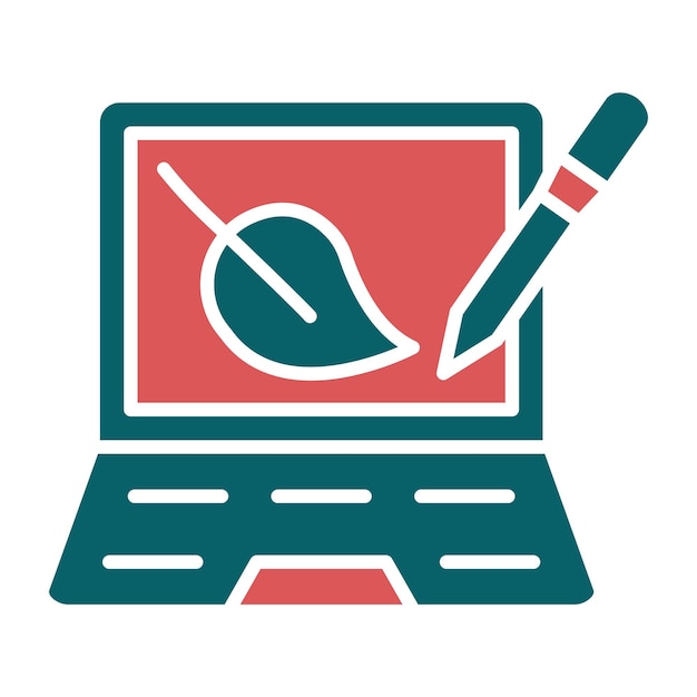 Estilo de icono de dibujo digital de diseño vectorial