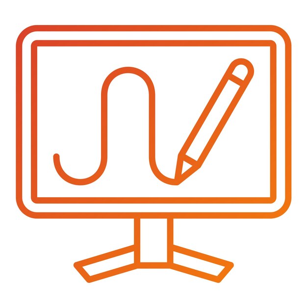 Estilo de icono de dibujo digital de diseño vectorial