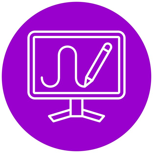 Estilo de icono de dibujo digital de diseño vectorial
