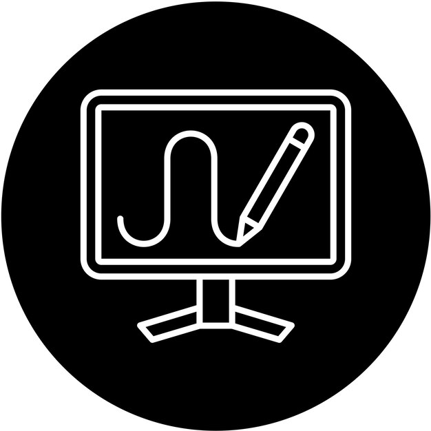 Estilo de icono de dibujo digital de diseño vectorial