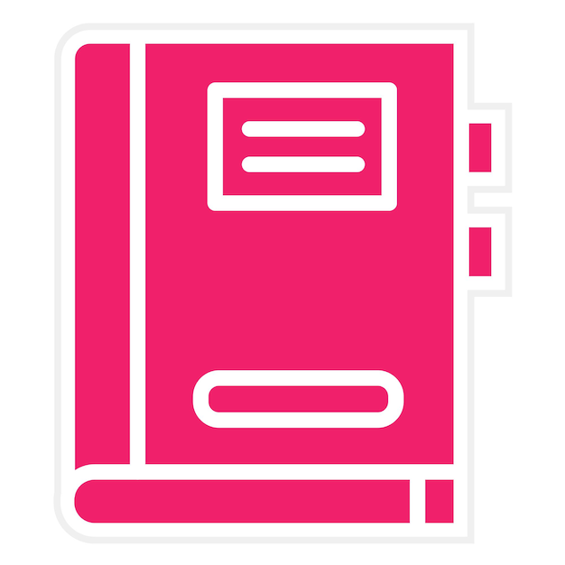 Estilo del icono del diccionario de diseño vectorial