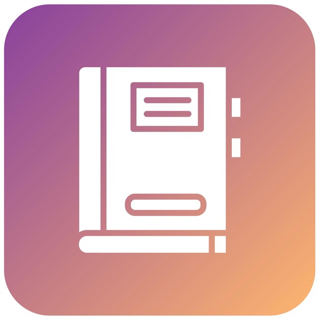 Estilo del icono del diccionario de diseño vectorial