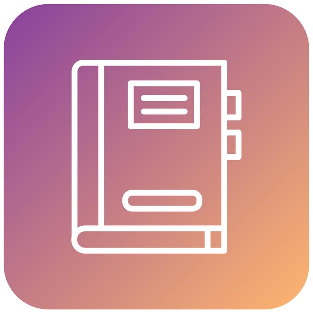 Estilo del icono del diccionario de diseño vectorial