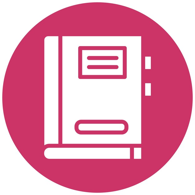 Estilo del icono del diccionario de diseño vectorial