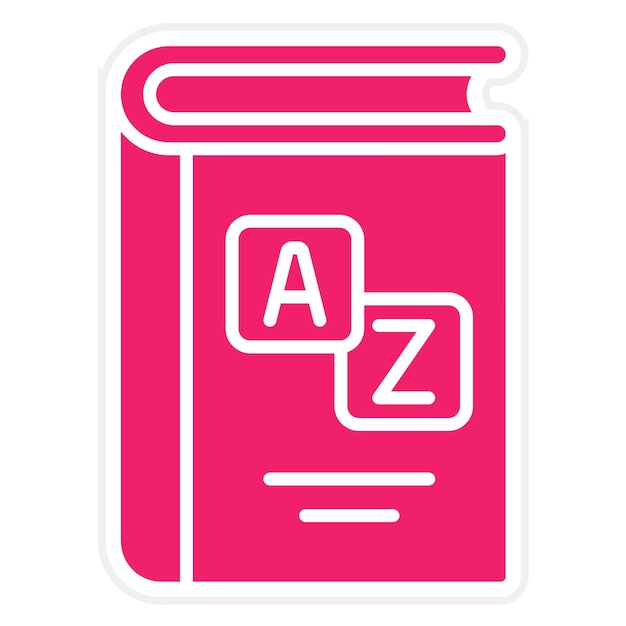Estilo del icono del diccionario de diseño vectorial