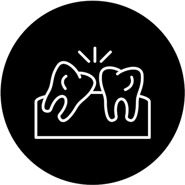 Estilo del icono del diente de la sabiduría