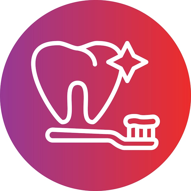 Estilo del icono de los dientes limpios