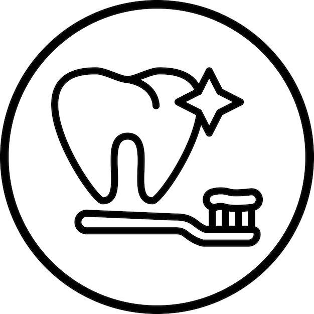 Estilo del icono de los dientes limpios