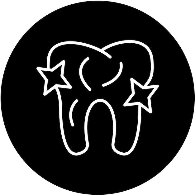 Estilo del icono de los dientes limpios